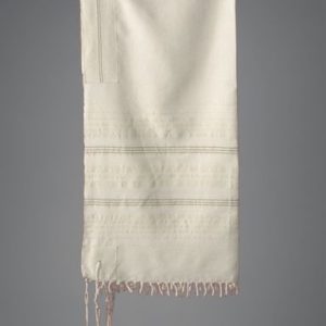 Tallit with Thin Gold Lines