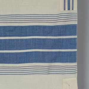 Tallit with Wide Blue Stripes